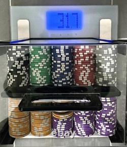 KING's CASINO POKER CHIP Set & Acrylic Carry Case $1 $1000 Denom