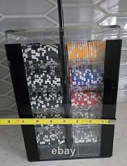 KING's CASINO POKER CHIP Set & Acrylic Carry Case $1 $1000 Denom