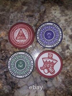 Kings Wild Project Poker Chips Set Of 4 Display Chips Extremely Rare