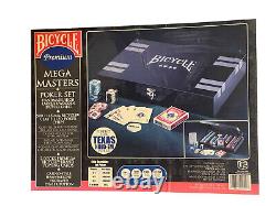 LAST ONE NIB Bicycle Mega Masters Blk Lacquer Poker Set 500 11.5G Chips Sealed