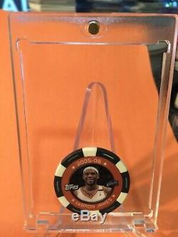 LEBRON JAMES 2005-06 TOPPS NBA POKER CHIP b&w only year made iconic set #d/599
