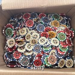 LOT OF +400 POKER CHIPS THE ULTIMATE POKER CHIP 13g LARGE SET PRO