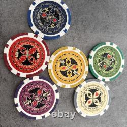 LOT OF +400 POKER CHIPS THE ULTIMATE POKER CHIP 13g LARGE SET PRO