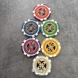 LOT OF +400 POKER CHIPS THE ULTIMATE POKER CHIP 13g LARGE SET PRO