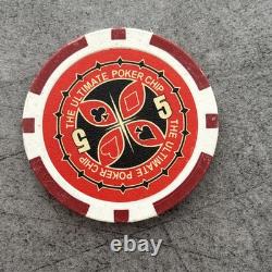 LOT OF +400 POKER CHIPS THE ULTIMATE POKER CHIP 13g LARGE SET PRO