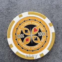 LOT OF +400 POKER CHIPS THE ULTIMATE POKER CHIP 13g LARGE SET PRO
