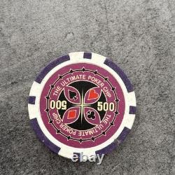 LOT OF +400 POKER CHIPS THE ULTIMATE POKER CHIP 13g LARGE SET PRO