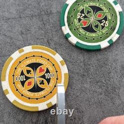 LOT OF +400 POKER CHIPS THE ULTIMATE POKER CHIP 13g LARGE SET PRO