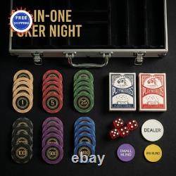 LOYCHIP Casino Grade Clay Poker Chip Set 300pcs 14g Numbered Clay Chips