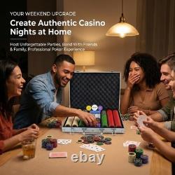 LOYCHIP Clay Poker Chip Set with 1.5 inches, 500 Chips With Numbers