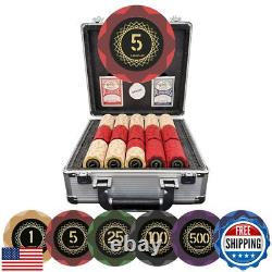 LOYCHIP Clay Poker Set with Numbered Chips 600-pcs for Card Board Game, 14g W