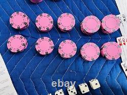 Ladies Pink Poker Set + Baby Pink Metal Case, 300 Chips, 2 Packs Of Cards