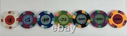 Large Paulson Classic Top Hat and Cane Poker Chip Set 979 Chips