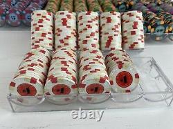 Large Paulson Classic Top Hat and Cane Poker Chip Set 979 Chips