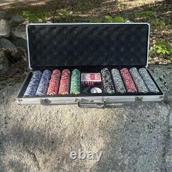 Large Set Of Yin Yang Poker Chips 11.5 Grams With Dice And Cards Locking Case