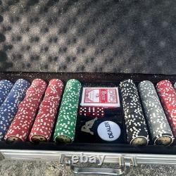 Large Set Of Yin Yang Poker Chips 11.5 Grams With Dice And Cards Locking Case