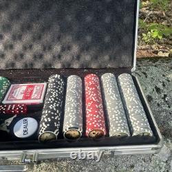 Large Set Of Yin Yang Poker Chips 11.5 Grams With Dice And Cards Locking Case