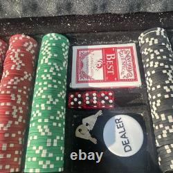 Large Set Of Yin Yang Poker Chips 11.5 Grams With Dice And Cards Locking Case