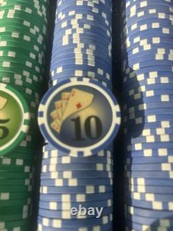 Large Set Of Yin Yang Poker Chips 11.5 Grams With Dice And Cards Locking Case