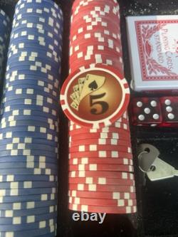 Large Set Of Yin Yang Poker Chips 11.5 Grams With Dice And Cards Locking Case