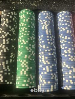 Large Set Of Yin Yang Poker Chips 11.5 Grams With Dice And Cards Locking Case