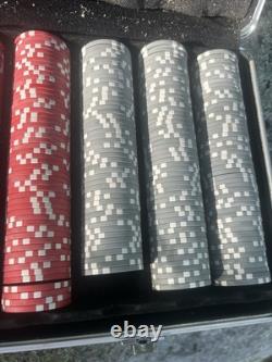 Large Set Of Yin Yang Poker Chips 11.5 Grams With Dice And Cards Locking Case
