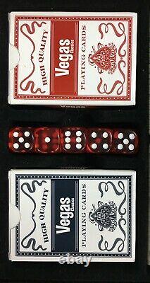 Las Vegas Classics Poker Set with Dice, Cards and Chips with Case