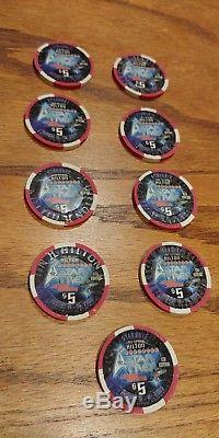 Las Vegas Hilton Star Trek Poker Chip Set 2005 Only 1000 Sets Made! Rare