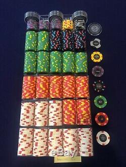 Le Paulson Noir Complete Set of 550 barely used poker chips original owner