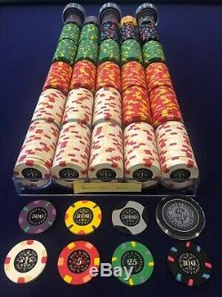 Le Paulson Noir Complete Set of 550 barely used poker chips original owner