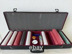 Lot 500 NEW All In Brand Poker Chip Set All Sealed With Metal Case