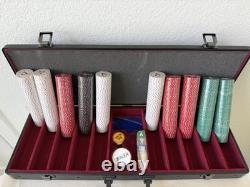 Lot 500 NEW All In Brand Poker Chip Set All Sealed With Metal Case