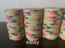 Lot Of 100 Fabulous Las Vegas Poker Paulson Poker Chips $1000 Home Game RARE