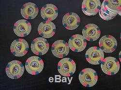 Lot Of 100 Fabulous Las Vegas Poker Paulson Poker Chips $1000 Home Game RARE