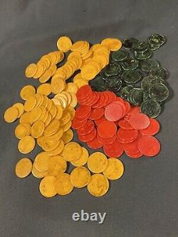 Lot Of Vtg Marbled Bakelite Catalin Poker Chips Multi-color Set 199 Pieces