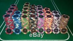 Lot of 623 PGI china clay poker chips 10g with aluminum case