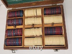 Lowe Horse & Jockey Clay Poker Chips Set 310 total in Case w Playing Card Decks