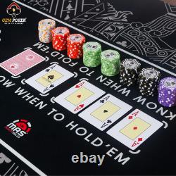 Luna 14 Gram Clay Poker Chips Set for Texas Hold'Em, 500PCS Numbered Chips, Feat