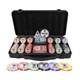 Luna 14 Gram Clay Poker Chips Set for Texas Hold'em, 300PCS Numbered Chips, F