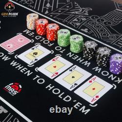 Luna 14 Gram Clay Poker Chips Set for Texas Hold'em, 300PCS Numbered Chips, F