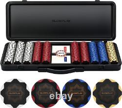 Luxury 14g Poker Chip Set with Premium Case 300/500PCS for Enthusiasts
