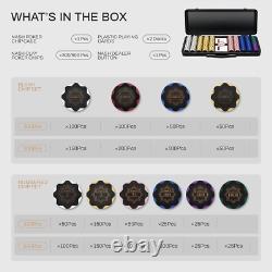 Luxury 14g Poker Chip Set with Premium Case 300/500PCS for Enthusiasts