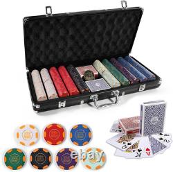 Luxury Ceramic Poker Chips Set with Case for Texas Hold'Em & Card Games