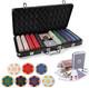 Luxury Ceramic Poker Chips Set with Case for Texas Hold'Em & Card Games