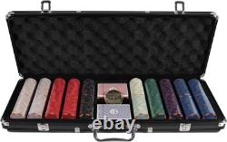 Luxury Ceramic Poker Chips Set with Case for Texas Hold'Em & Card Games