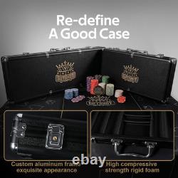 Luxury Ceramic Poker Chips Set with Case for Texas Hold'Em & Card Games