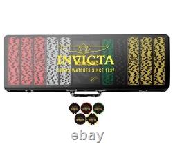 Luxury Invicta 500 Poker Chips Set With Cards Dice NEW Texas Hold'em