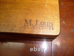 M. Louis Acc. Professional Poker Chip & Card Set Wood Case