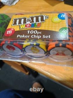 M & M World 100 pc Poker Chip Set