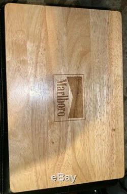 MARLBORO Poker Set Maple Case! So Hard To Find! Brand New Condition! Free Ship